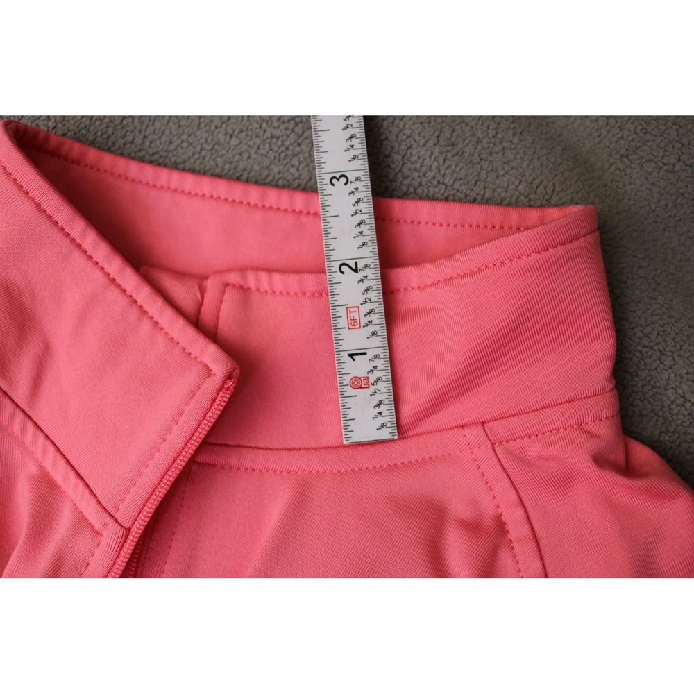 SPORTTEK Quarter Zip Pullover Jacket Women Large Pink Thumb Hole Activewear Top - Picture 12 of 13